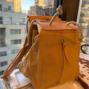 Elegant Tan Canvas Backpack
